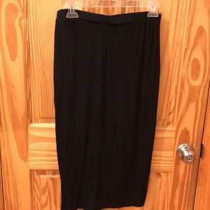 Black knit pencil skirt
